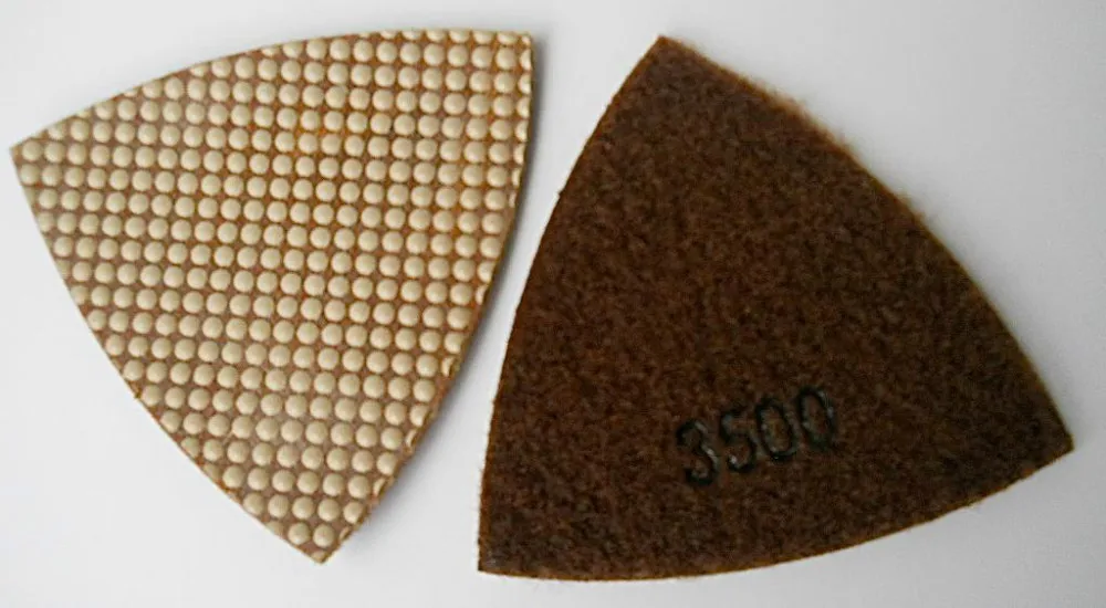 3'' INCH  Resin Triangle Diamond Polishing Pad 3PCS FREE SHIPPING