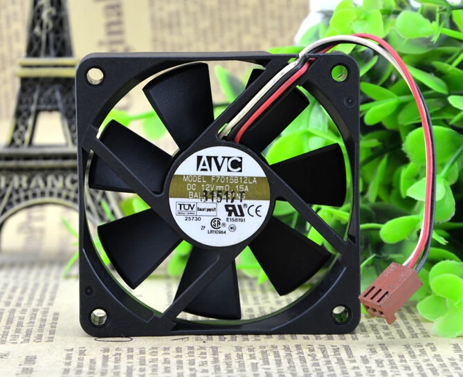 The original AVC 7015 70*70*15MM F7015B12LA 12V 0.15A 3 line CPU ball fan