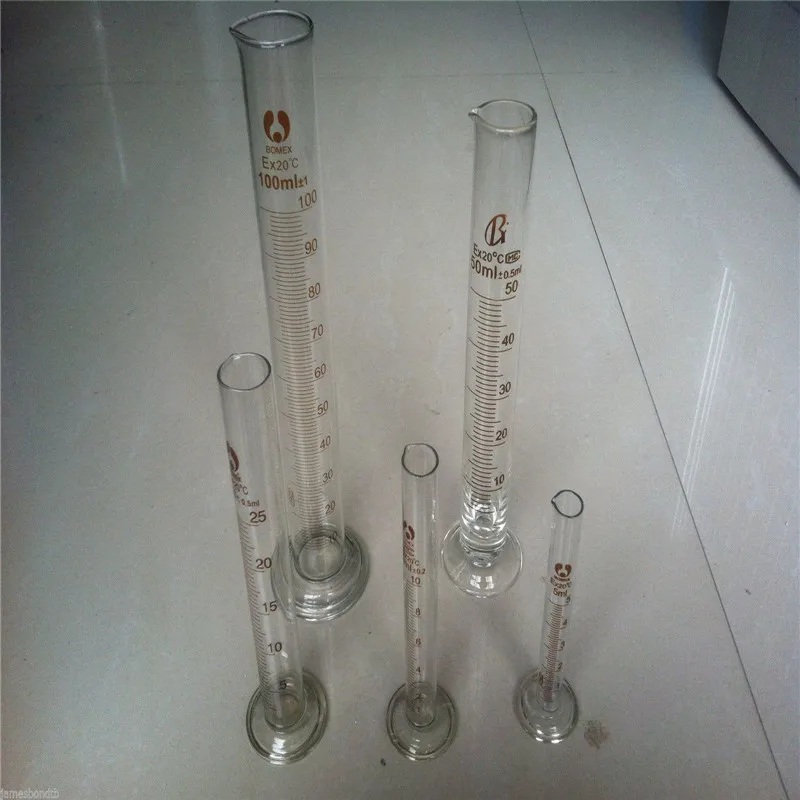 graduated cylinder measuring a set of 5ml&10ml&25ml&50ml&100ml lab glass