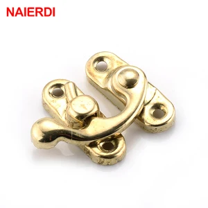 NAIERDI - Antique Metal Lock With Screws, Decorative Hasp, Small Padlock For Gift, Wooden Jewelry Box, Furniture Hardware 12 Main Sales Lock Brazil Old - №7