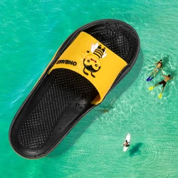 Onemix Men Slippers Casual Shoes Non-slip Indoor Summer Cute Style Black Home Sandals Anti-Slippery Women Beach Outdoor Sandals