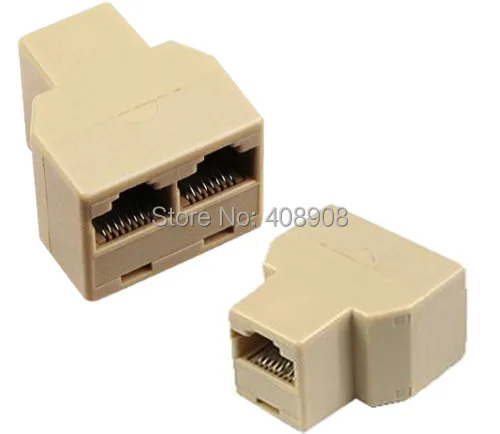 50PCS X  RJ45 Ethernet Network Splitter Coupler Connector Plug  Ethernet  LAN