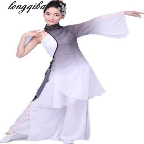 The new ink dance solo classical dance costume ethnic Younger middle-aged fan dance costume TB125