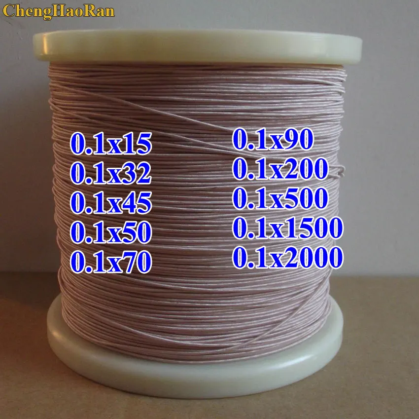 ChengHaoRan 0.1*15 0.1*32 0.1*50 strand miner antenna Liz wire multi-strand polyester filament wrapped copper yarn wrapped yarn
