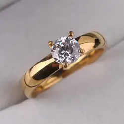 CZ Zircon rings 316L Stainless Steel  gold color finger ring for women jewelry  wholesale