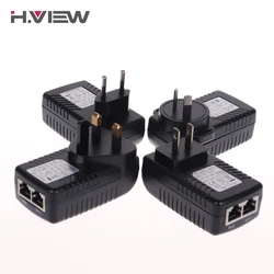 H.VIEW 48V 0.5A PoE Injector 24W PoE Adapter for IP Camera CCTV Plug CCTV Power Supply for Surveillance Camera