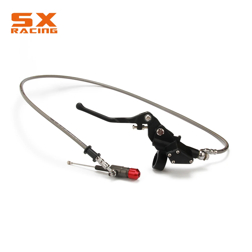 

Motorcycle Black Aluminum 1200mm Hydraulic Clutch Lever Master Cylinder Knitting Oil Hose For 125CC-250CC Vertical Engine