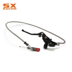 Motorcycle Black Aluminum 1200mm Hydraulic Clutch Lever Master Cylinder Knitting Oil Hose For 125CC-250CC Vertical Engine