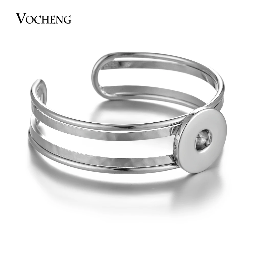 Open Bangle Ginger Snap Jewelry Double Vocheng Interchangeable for 18mm Button NN-592