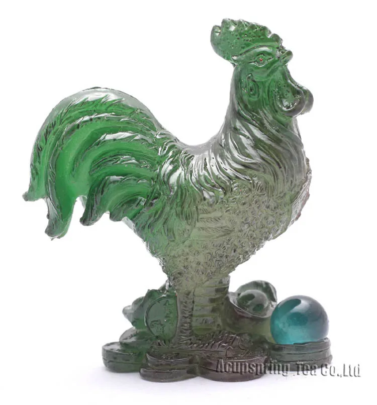 Green Rooster, Lucky Charms,Chinese zodiac,Shenxiao,Allochroic Mascot,fengshui Ornament,novel gifts,present,Tea pet,S1015AJ