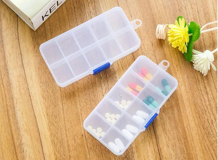 Transparent plastic detachable jewelry box storage box store content box household small portable PCS fishing gear box