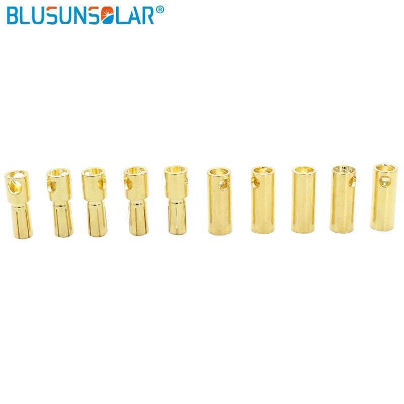 

100 pairs / lot 5.5MM gold plated bullet Plugs banana connector for RC battery motor ESC part DU0088