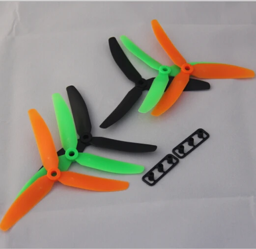 4 pair/Set Gamfan 3-Blade CW/CCW 5030*4 5030R*4 Quad copter Propeller Black Green Orange Plastic Quad-Rotor Props