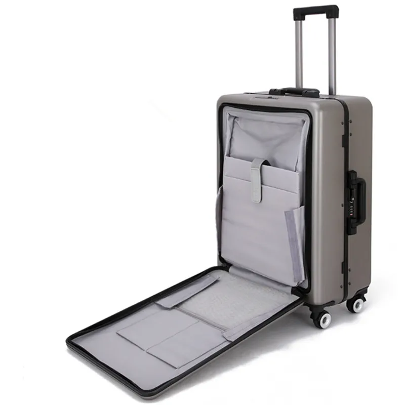 20''24 Inch Vintage Business PC Bagage Maletas Rolling Cabine Reizen Case Trolley Koffer 4 Wielen Computer Tas Vergeten Doos