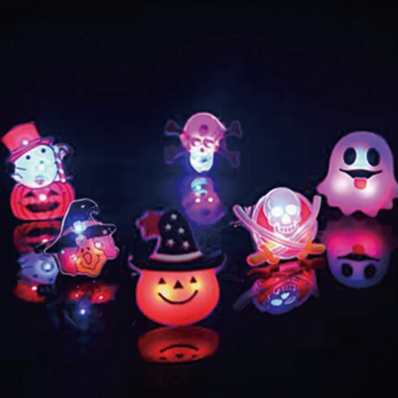 wedding decoration Ghost Pumpkin skull brooch led Halloween pin Skeleton brooch pin party decoration Halloween hen party