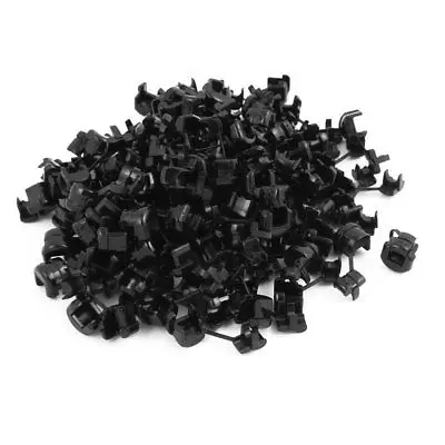 100Pcs 5P-4 Round Cable Wire Strain Relief Bush Grommet 11mm Diameter Black