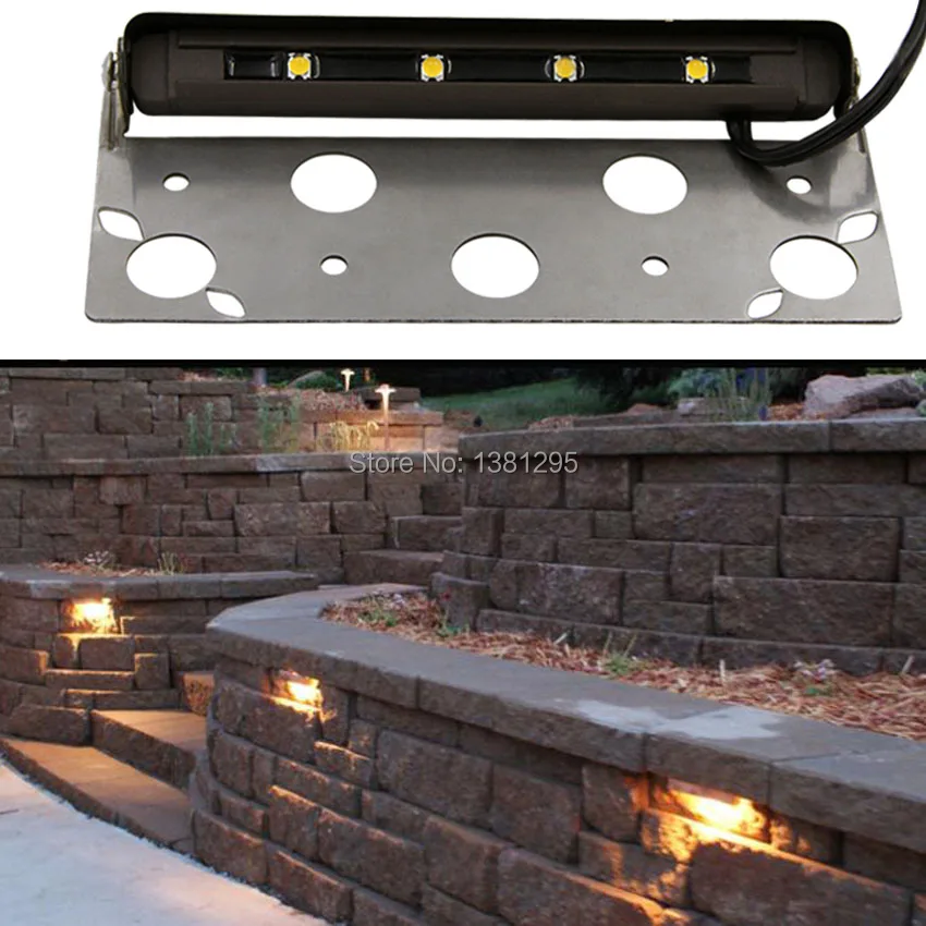 12 sztuk niskiego napięcia 12V Led Hardscape Deck krok ścieżka ogrodowa układarka Patio Accent światło krajobrazu oprawa ścienna oprawa lampy