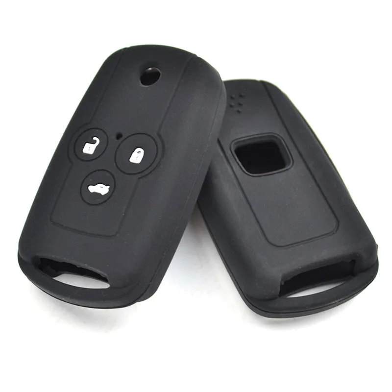 For Honda Accord Civic CRV CRZ Jazz For ACURA MDX TL TSX ZDX RSX 3 Button Silicone Car Remote Key Fob Shell Cover Case