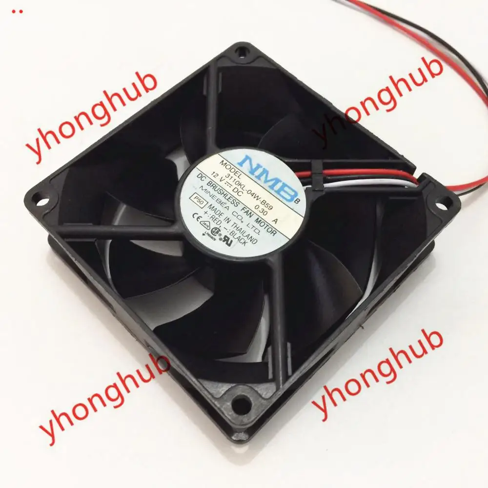 

NMB-MAT 3110KL-04W-B59 P50 DC 12V 0.30A 120x120x38mm Server Cooling Fan