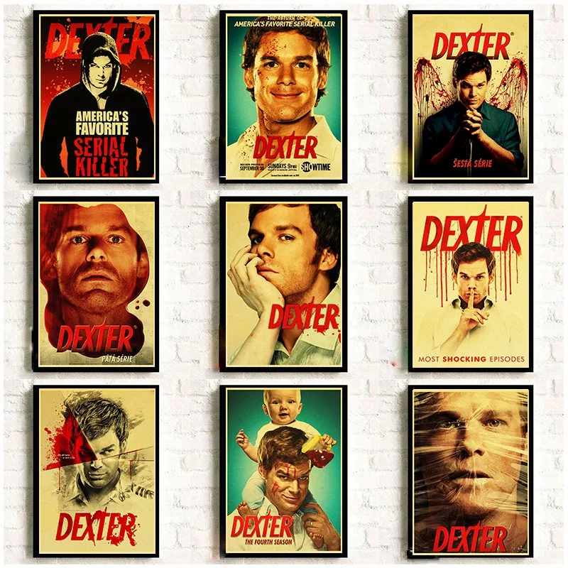 Dexter Posters Movie Retro Vinatge Prints Home Decoration Livingroom Bedroom Bar Home Art Posters