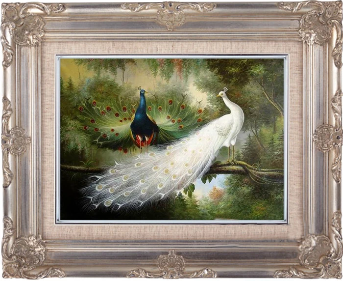 90*70cm Needlework,DIY Cross stitch,Full Embroidery kit set,Forest love bird peacock Cross-Stitch animal decor paint wholesale