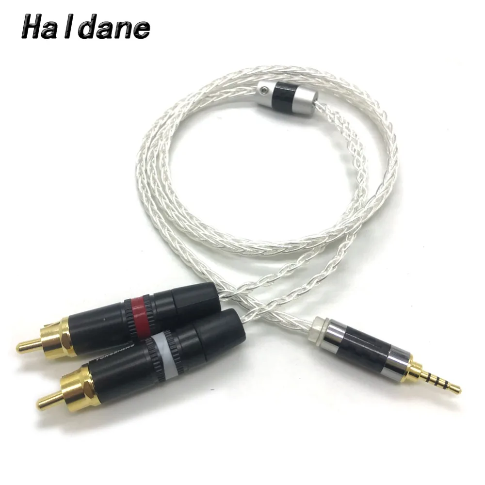 Free Shipping Haldane 2.5mm TRRS Balanced Male to 2 RCA Male Audio Adapter Cable For AK100II,AK120II,AK240, AK380,AK320,DP-X1