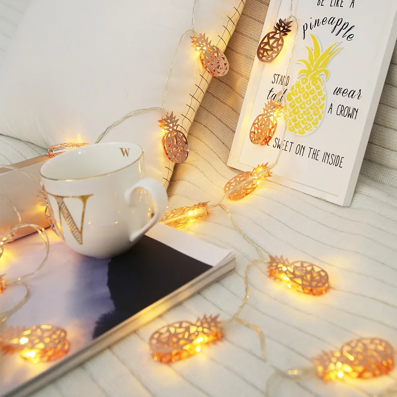 

Pineapple Garland Christmas String Lights Decoration Led Fairy Light Garden Waterproof Holiday Home Party Outdoor Decorative