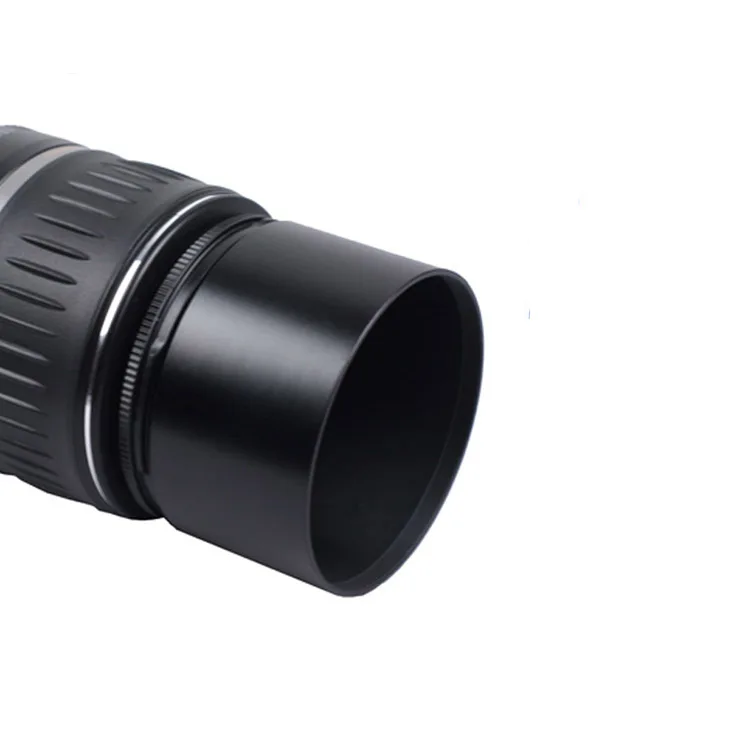 المعادن تيلي عدسة هود 37 مللي متر 39 مللي متر 40.5 مللي متر 43 مللي متر 46 مللي متر المسمار في تليفوتوغرافي أنبوبي Lente حماية لكانون نيكون سوني أوليمبوس DLSR