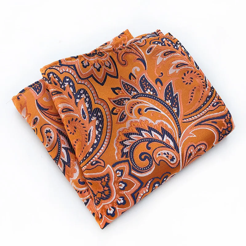 2018 25cm*25cm Flower Pocket Square for Man Silk Paisley Jacquard Weave Handkerchief Suit Pocket Square Wedding Hanky for Men