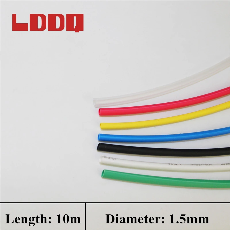 

LDDQ 1.5mm 10meter Heat Shrink Tubing Shrink Wrap Cable Sleeve Heat Shrinkable Tube Protect Wires Seven Colors To Choose