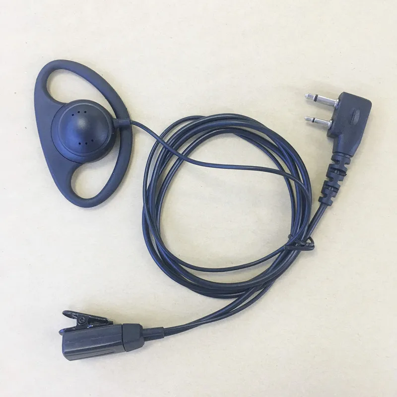 

D-образный крючок для наушников, 2 контакта для ICOM IC V8 V82 V85 F11 F26 F4008A F31 F4GT F3021 F3001 и т. д., рация