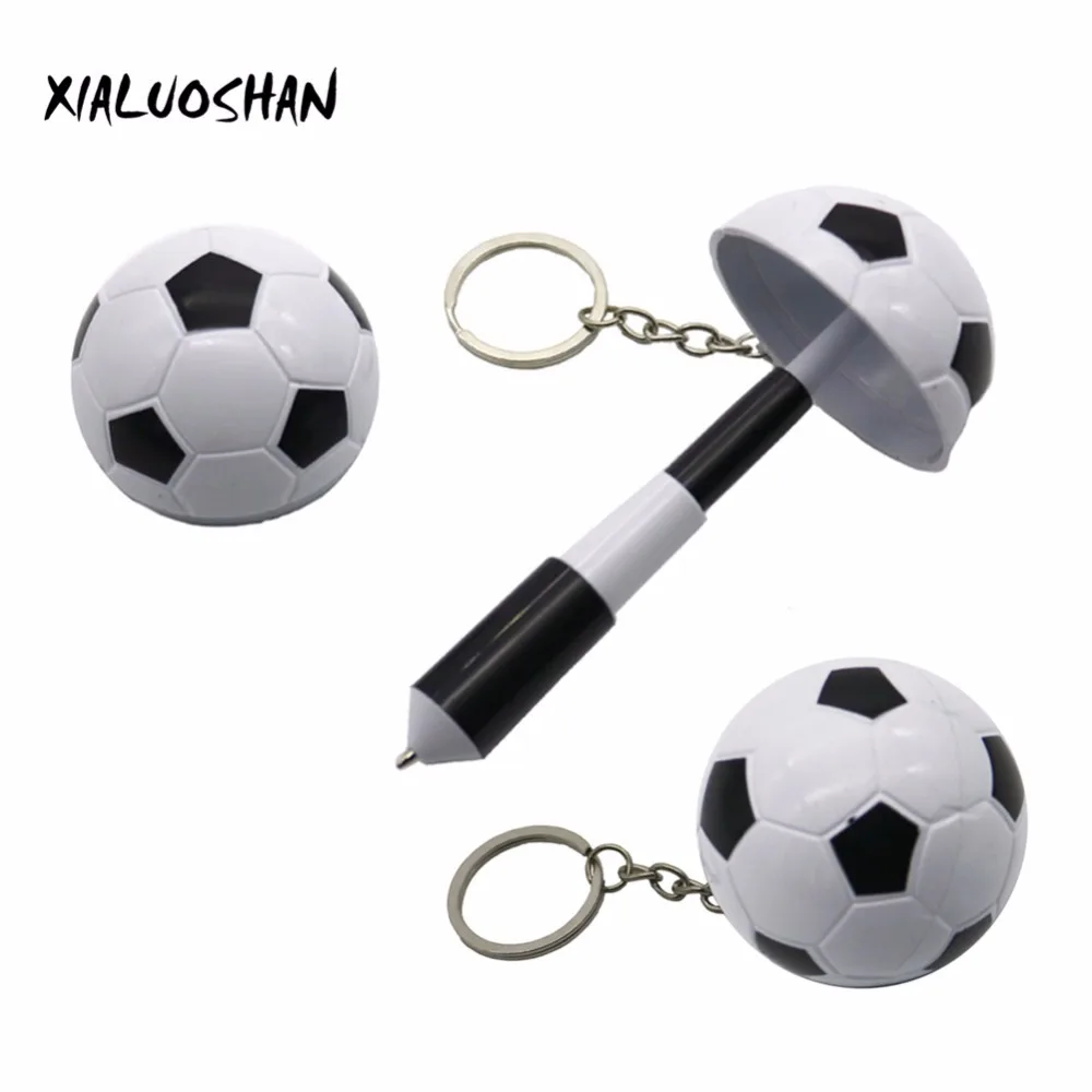 1 Pcs 0.5mm Creative Lovely Football Styling Ballpoint Pen Key Ring Take It With You Mini Stretch Ballpoint Pen