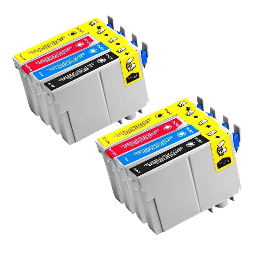 

8 Pack compatible ink cartridge T1241 T1242 T1243 T1244 for Epson NX125/NX127/NX130/NX230/NX330/NX420/NX430 Workforce 320 inkjet