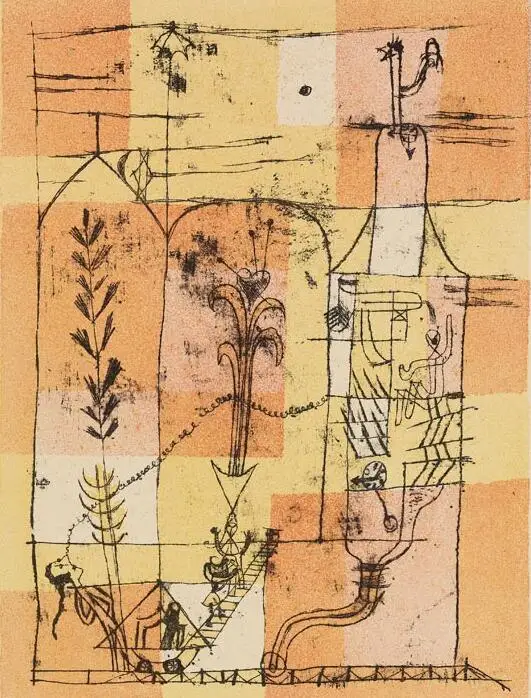 High quality Oil painting Canvas Reproductions Hoffmanneske scene (1940)   by Paul Klee  Painting hand painted