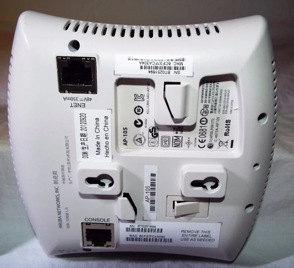 Aruba Networks AP-105 IAP-105 AP-135 Wireless WiFi Access Point PoE w/o brackets Used