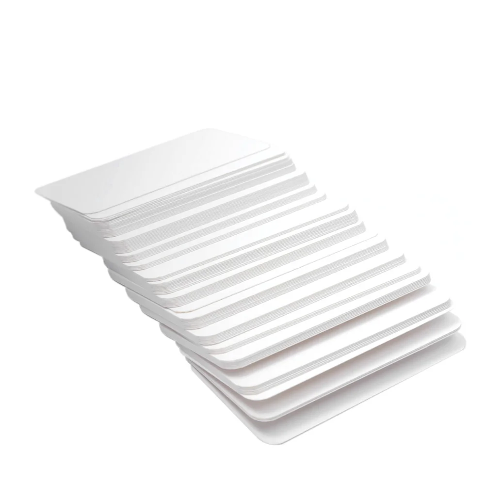 100pcs Paper Word Cards Blank Rounded Corner Message Card Boxed Student Diy Graffiti Postcard Word Card Creative Stationery