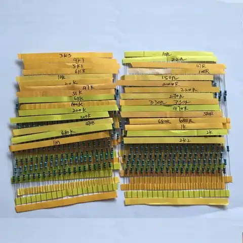 Metal Film Resistors Assorted Kit 600 pcs YUNYIDA