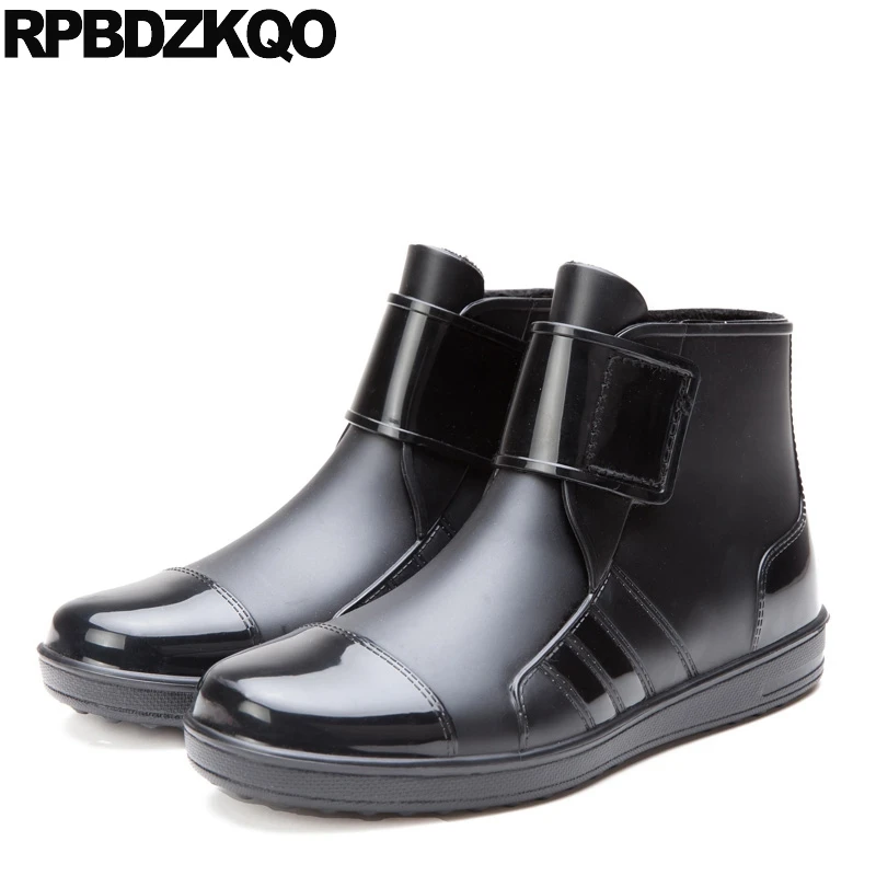 

Mens Rubber Rain Boots Cheap Waterproof Shoes Platform Ankle Safety 2021 Black Rainboots Short Booties Footwear Male Fashion