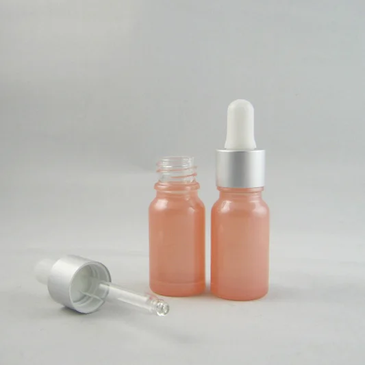 

50pcs 10ml pink Essential oil bottle / empty 10 ml alumina lid glass dropper bottles / 10ml aromatherapy bottle