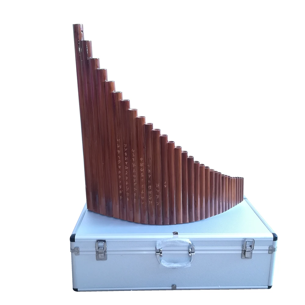 

SevenAngel Treasures 31 pipes Professional Panflute 100% Handmade By 30 Years Production Master Bamboo Flute with panpipes Case