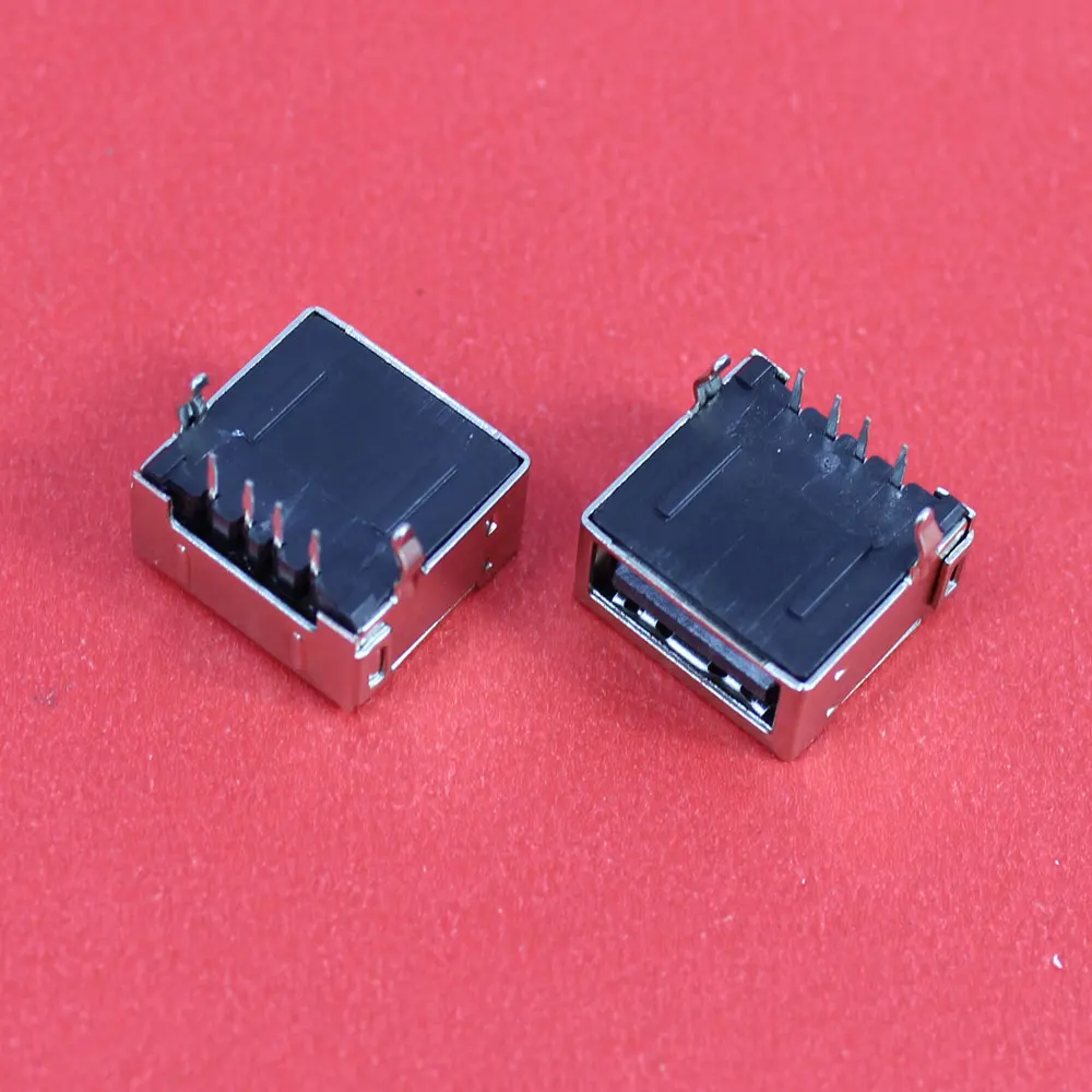 ChengHaoRan – connecteur USB 2.0 Type A femelle G57, 1 pièce, 4 broches, noir, broche 90 degrés, charge de Transmission de données