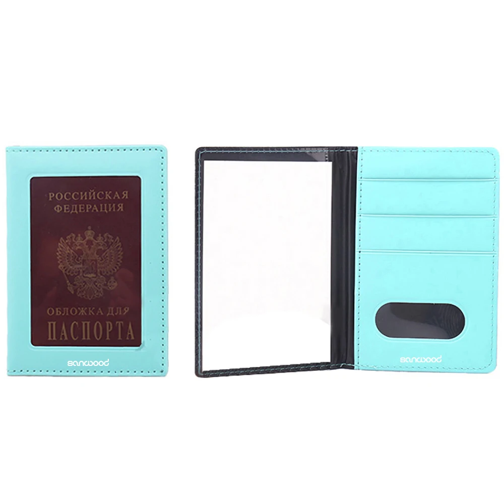 Fashion Passport ID Card Document PVC Cover Case Holder Travel Card Holder Fits Standard Passport Small Wallet For Women And Men