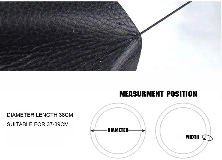 38mm DIY Real Leather Steering Wheel Cover With Needles And Thread For Opel BMW Benz Hyundai Kia Ford VW Skoda Passat Citroen