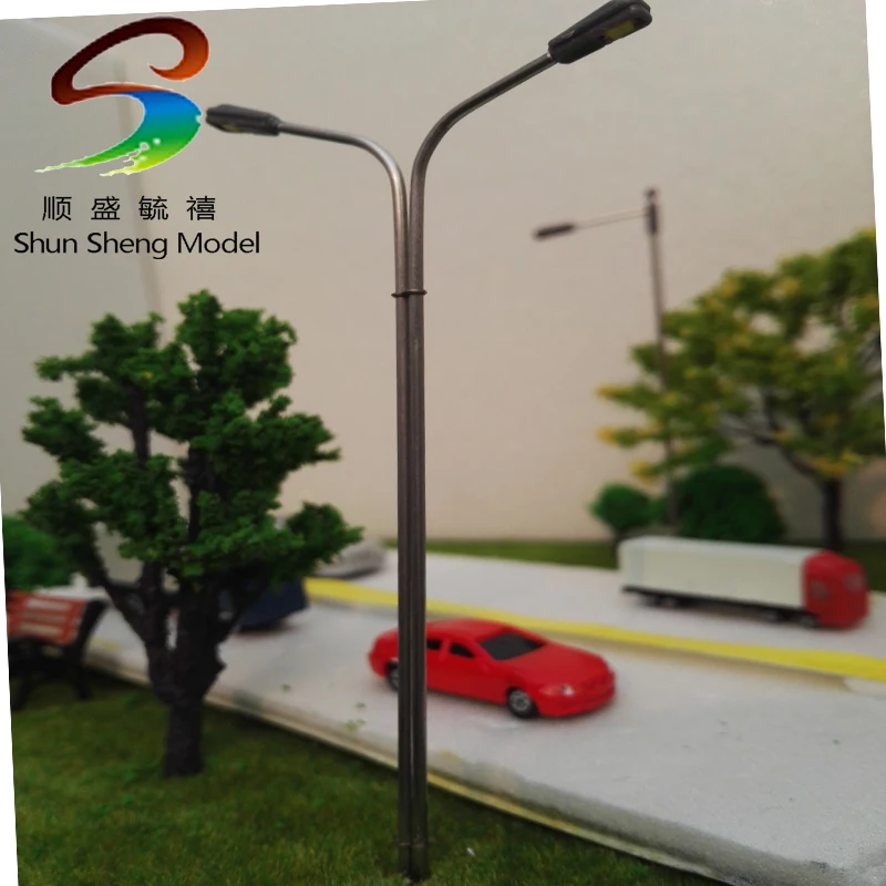 30pc Wholesale - 1:150 model street copper light, white led 12V, model lampost , lamp