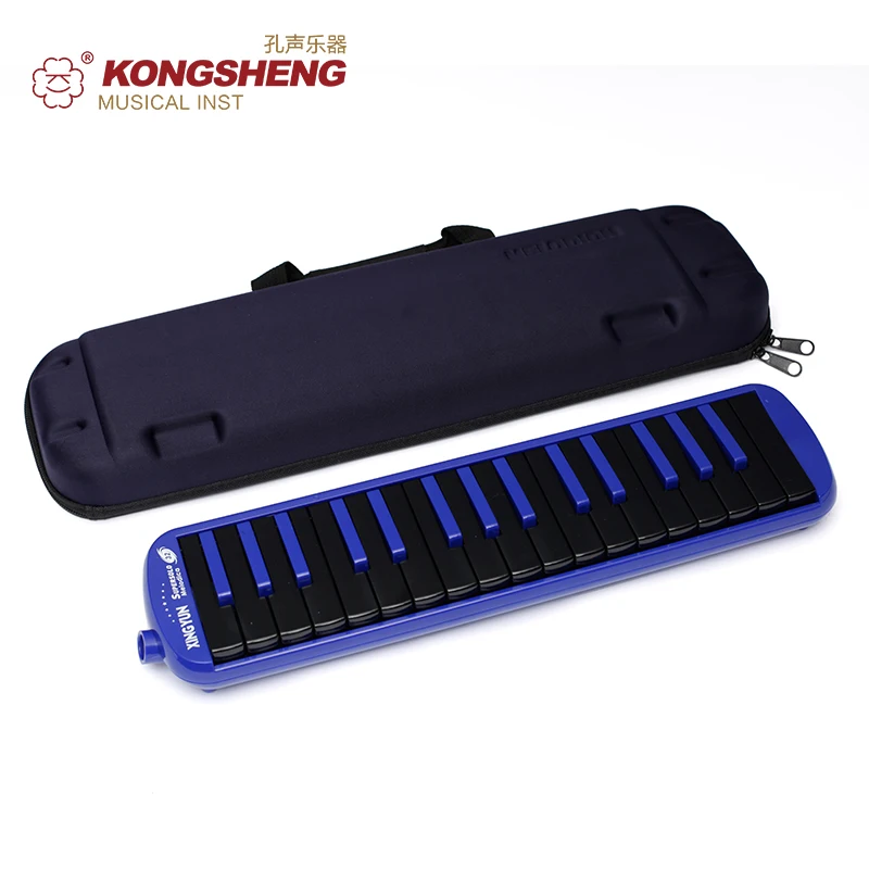 KONGSHENG 32 Key Melodica Instrument Red Blue Musical Instruments Professional Keyboard Gift Kids Beginner Pianica with Case