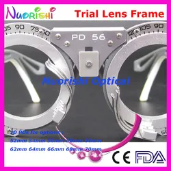 XD17 1pcs 10 Different Fixed PDs Pupil Distance Optometry Grey Trial Lens Frame 52 to 70mm