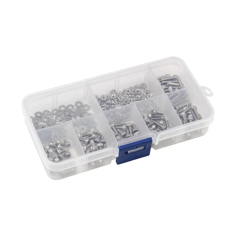 250Pcs M2.5 In Acciaio Inox Viti A Testa Cava Esagonale Bicicletta Bulloni Esagonali Assortimento Della Miscela Kit