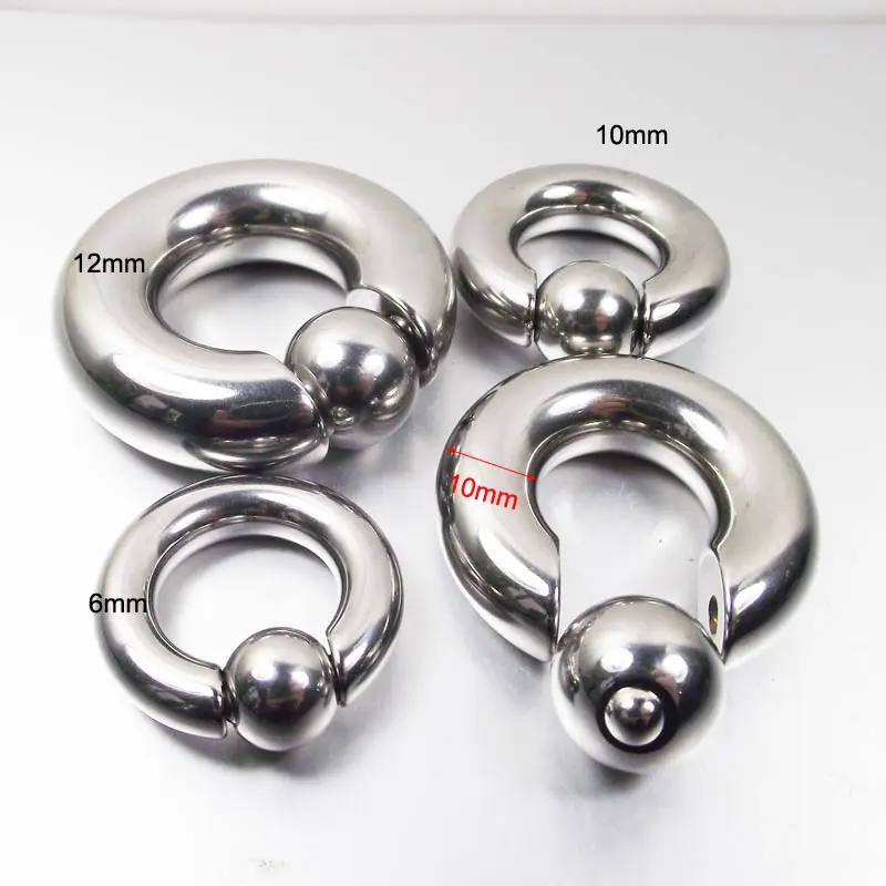 1 Piece Large 316L 6mm 8mm 10mm Stainless Steel Captive Hoop Rings Ear Plug Body Piercing Jewelry