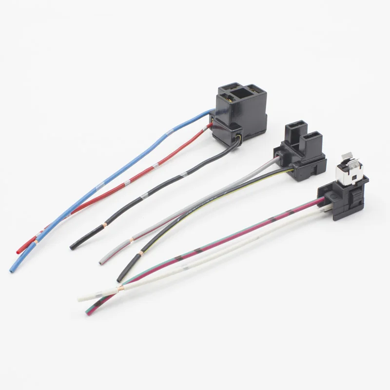 KE LI MI H1 H4 H7 Female Adapter Sockets pigtail Harness Plug Connector For H1 H4 H7 halogen hid led Retrofit