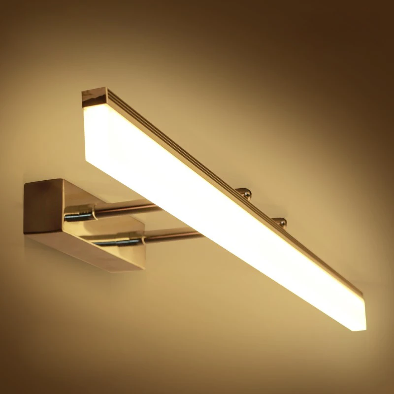 9W/12W/14W/16W LED SMD 2835 Acrylic Wall Sconce Light Fixture Retractable Mirror Front Lamp Adjustable Bedroom Gold/Silver shell